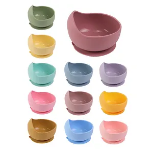 Vaisselle de sevrage pour tout-petits produits d'alimentation pour bébés bol d'aspiration d'entraînement en silicone ensemble de repas bol pour bébé sans BPA