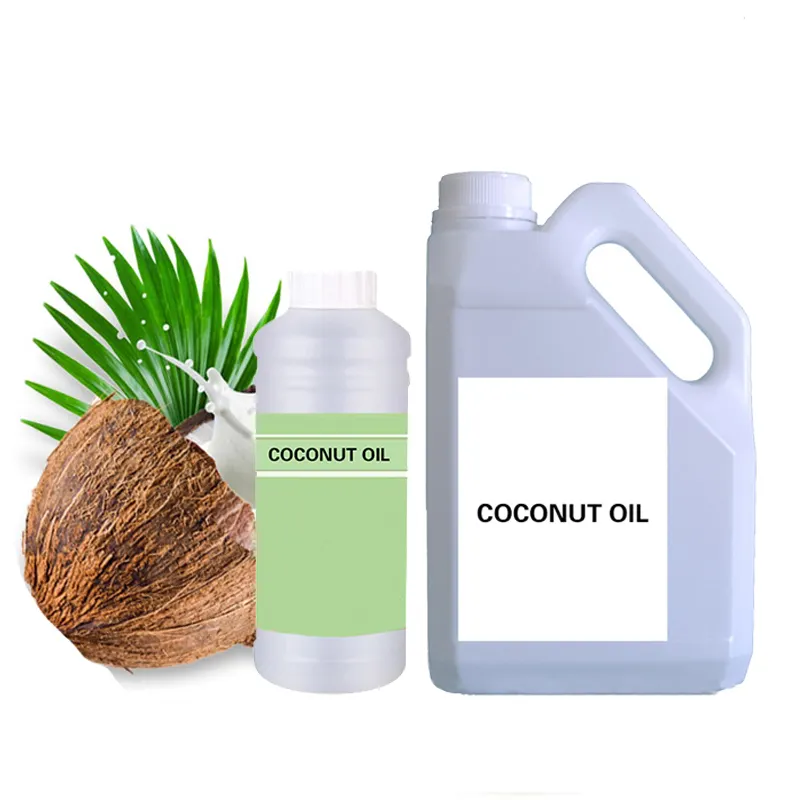 Olio di cocco rbd spremuto a freddo frazionato extra vergine organico puro all'ingrosso al 100% per il corpo del viso dei capelli
