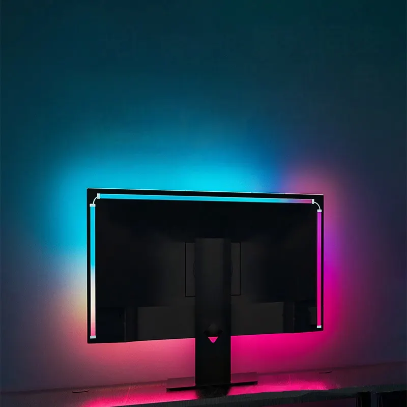Éclairage RGB Color Sync Chasing Ambient Light Pickup Lights TV PC Backlight Immersive Strip Light pour salle de jeux