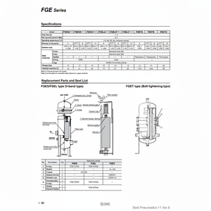 FGETA-10-B120T กรองอากาศอุตสาหกรรม SMC pneumatics - Product Image 1