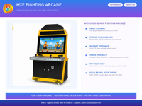 Bornes d'arcade de combat multi-jeux 2 joueurs avec écran LCD 100x90x160 cm pour salle de jeux FEC