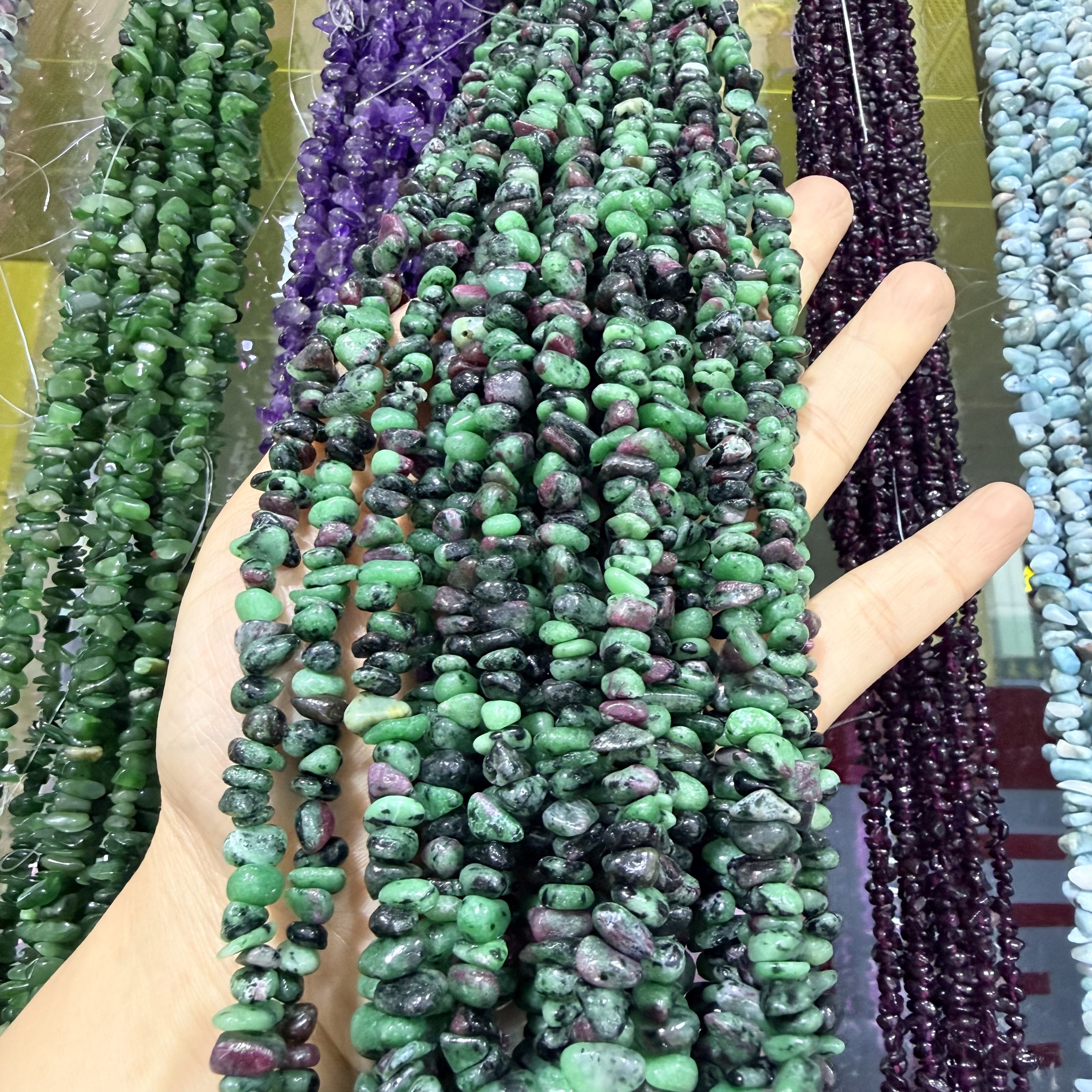 Red and Green Gemstones