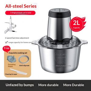 Electric Stainless Steel Portable Meat Grinder Blender Kitchen Chopper Mixer Machine Crusher Food Processor RV Restaurant Use 3L - Product Image 2
