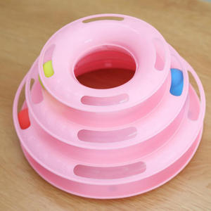 Eğitim egzersiz 3 seviye plastik rulo parça kulesi kedi topu Pet interaktif kedi oyuncak kuleleri parça silindir egzersiz bulmaca eğlenceli - Product Image 5