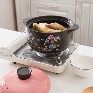 Cazuela de <span class=keywords><strong>Boutique</strong></span> resistente a altas temperaturas, olla para sopa con tapa, olla para estofado, Cerámica coreana, estufa de gas, cazuela para sopa de casa - Product Image 2