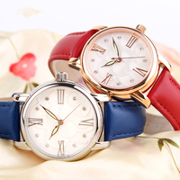 Reloj de Lujo para Mujer, OEM, Personalizado, Clásico, 100M Resistente al Agua, Luminoso, de Acero Inoxidable, con Correa de Cuero, 34MM, de Cuarzo