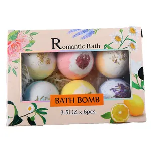 2024 Luxus-Badbomben Großhandel Geschenkset Lavender Rose Jasmin Rosemary Kamille Dusche Badbombe Ball-Set organische Badbombe