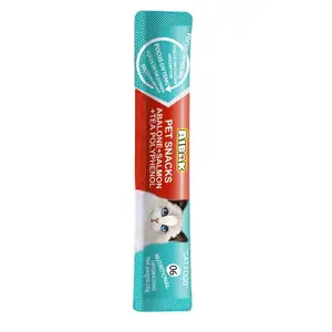 Snacks pour animaux de compagnie 16g/bandes Pack de nourriture humide pour chat 3 saveurs Formule thon saumon Friandises nutritionnelles mélangées pour chats