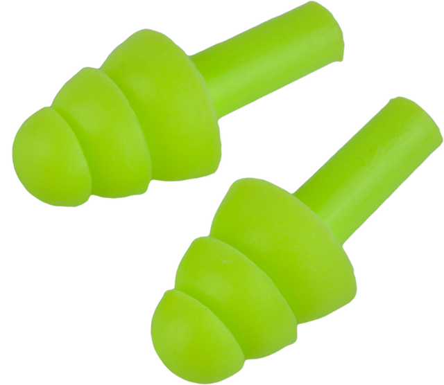 EARMOR Silicone Ear Plugs NRR28 Washable Triple-flange Design for Snug Comfortable Fit Meet CE RoSH ANSI