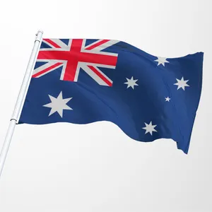 促销产品工厂批发便宜的3x5ft 100% 涤纶数码印花帆定制澳大利亚航海旗