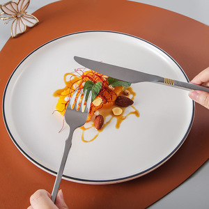 Juego de vajilla de acero inoxidable chapado en oro con cabeza de corona de lujo, cuchillo para carne occidental, tenedor, cuchara, <span class=keywords><strong>Serie</strong></span> de Oriente Medio - Product Image 5