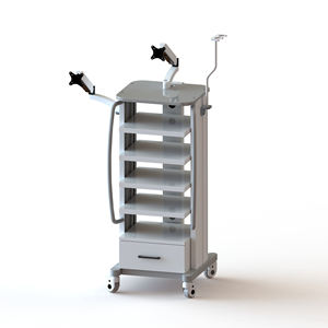 3 أدراج أثاث مستشفى متنقل ماسح ترولي للأسنان داخل الفم عربة ترولي دوائية بيضاء - Product Image 1