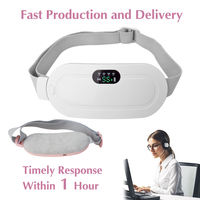 Masseur corporel électronique Ceinture menstruelle Vibration abdominale Appareil de massage avec compresse chaude pour soulager la douleur menstruelle