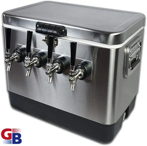 Nouveau refroidisseur de bière jockey en acier inoxydable avec quatre robinets - Product Image 2