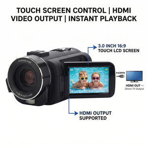 Nouvelle conception de caméra 4K avec capteur CMOS 8MP, <span class=keywords><strong>enregistreur</strong></span> vidéo pour les voyages, les interviews, la photographie, caméra avec zoom optique 10x, caméscope - Product Image 2