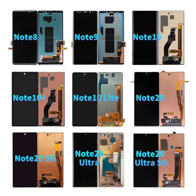 Lcds Replacement Display for Samsung Note 3 4 5 7 8 9 10 10+ 20 Ultra Lite 5G Edge Touch Screen Digitizer Assembly