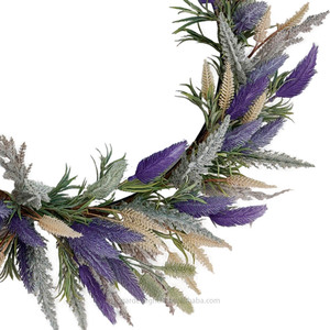 Decoración de Primavera/Verano, Corona de Lavanda de 22 Pulgadas para Ventana de Casa, Puerta Principal, Todas las Temporadas, Uso Diario, Bodas y Fiestas - Product Image 3