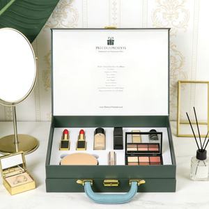 Caja de Embalaje de Perfume Tipo Maletín, Mini Maleta Magnética de Cartón para Cosméticos, Maquillaje, Base de Maquillaje, con Inserto de Eva - Product Image 1