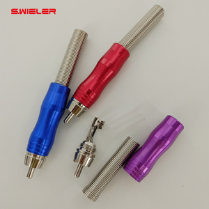 <span class=keywords><strong>หัว</strong></span>แจ็ค RCA ตัวผู้แบบมืออาชีพพร้อมสปริงเหล็กอะแดปเตอร์ <span class=keywords><strong>AUX</strong></span> ตัวผสมลำโพงทองแดงชุบนิกเกิล - Product Image 3