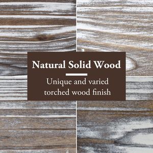 Estante de Pared de Madera de Dos Niveles para Baño con Ganchos, Estilo Rústico - Product Image 4