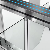 Système d'entrée sécurisé avec lecteur de cartes RFID, reconnaissance faciale et empreintes digitales, portique tournant automatique à vitesse variable