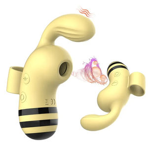 Vibrador de succión de clítoris en forma de abeja, Juguetes sexuales de silicona recargables, estimulador de pezón <span class=keywords><strong>Oral</strong></span> para dedo, juguete sexual para mujeres - Product Image 5