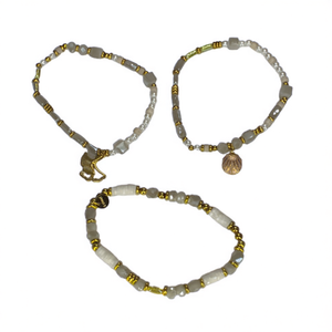 Fashion <b>Beaded</b> <b>Bracelets</b> Set 316L Stainless Steel PVD <b>Gold</b> Plating Sustainable Resistant Jewelry Gift for Women - Product Image 2