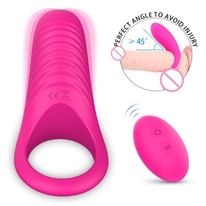 充電式シリコン製コックリング メンズバイブレーター ペニスリング 大人のおもちゃ バイブレーターリング 男性用 - Product Image 1