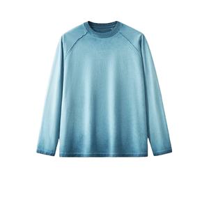 Camiseta de Jersey de gran tamaño para hombre de la marca Chao, Sudadera con capucha con estampado de Color sólido de punto pesado de 270g, lavado sucio de hombre viejo europeo - Product Image 1