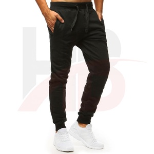 Joggers informales de cintura media para hombre, ropa deportiva de invierno con bolsillos con cremallera, logotipo personalizable, diseño de algodón negro - Product Image 1