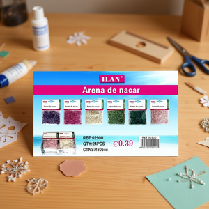 Arena de Nácar Ilan, 24 Piezas de Colores Surtidos para Manualidades y Decoración - Product Image 3
