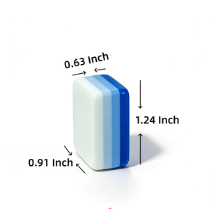 มีสินค้าในสต็อก ขนาด 1.24*0.91*0.63 นิ้ว ชุดไพ่นกกระจอกอะคริลิคแกะสลัก 4 ชั้น ดีไซน์ใหม่ หรูหรา 160 ชิ้น สีฟ้าอ่อนขาวสไตล์อเมริกัน - Product Image 6