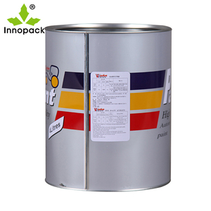 4L clear Paint <b>Tins</b> with Metal or Plastic Handle Round - Product Image 6