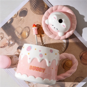 House Gift Accessories Breakfast Water <b>Cup</b> Tableware <b>Ceramic</b> Coffe <b>Cup</b> <b>Ceramic</b> <b>Cup</b> Mug Cafe Mugs With Candle Spoon - Product Image 1