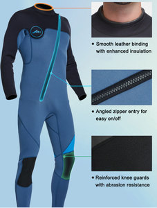 بدلة غطس مطاطية من النيوبرين قطعة واحدة بسحاب أمامي ممتاز 3 من النيوبرين ، ركوب الأمواج في الماء البارد ، صيد السمك بالرمح بالكامل للرجال والنساء - Product Image 3