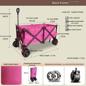 Carrito de Venta al por Mayor para Camping y RV con Mesa Elevable, Carrito Mejorado para Puesto de Mercado Nocturno, Carrito Grande para Venta al Aire Libre con Toldo, Carrito <span class=keywords><strong>Pequeño</strong></span> de Metal - Product Image 4