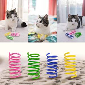 4 Piezas de Juguetes para Gatos, Juguete Interactivo <span class=keywords><strong>en</strong></span> Espiral Personalizado y Creativo, Juguete de Resorte de Plástico Duradero, Juguete para Gatos para Pasar el Tiempo y Mantenerse <span class=keywords><strong>en</strong></span> Forma, Suministros para Mascotas - Product Image 5
