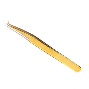 Pinces à cils en acier inoxydable avec logo personnalisé, pointe lisse durable, haute qualité, outils de beauté en vrac - Product Image 2