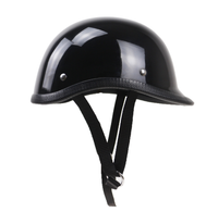 Casque de moto Jockey Polo léger vintage japonais à visière semi-ouverte