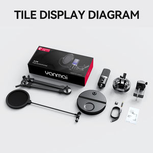 Micrófono de Condensador para Juegos X3R RGB USB con Cable y Soporte, Ligero, Compatible con Computadoras y Teléfonos Inteligentes - Product Image 6