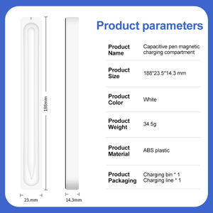 Stylet Capacitif avec Compartiment de Recharge Magnétique Sans Fil pour <span class=keywords><strong>Apple</strong></span> <span class=keywords><strong>Pencil</strong></span> II, Stylo Tactile pour iPad avec Étui de Charge - Product Image 5