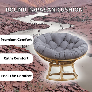 Housse de coussin ronde en mousse rembourrée et tricotée pour chaise Papasan, idéale pour l'extérieur et l'hôtellerie - Product Image 2