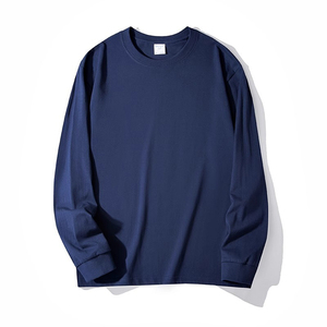 <span class=keywords><strong>Camiseta</strong></span> de <span class=keywords><strong>Manga</strong></span> <span class=keywords><strong>Larga</strong></span> de Algodón Puro de 250g, Resistente, Holgada, de Color Sólido, Blanca, para <span class=keywords><strong>Hombre</strong></span> y Mujer - Product Image 1