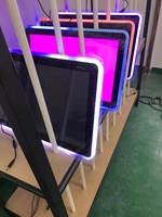 Barato iluminación LED montado en la pared 21,5 23,8 24 pulgadas monitor de pantalla táctil capacitiva