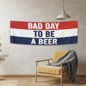 Bandiera divertente 2x6 piedi 'Bad Day to Be a <span class=keywords><strong>Beer</strong></span>' per bar, camera da letto, dormitorio universitario, decorazione con 4 occhielli in ottone - Product Image 5