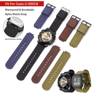 Bracelets de montre en toile de nylon 16 mm 18 mm pour <span class=keywords><strong>Casio</strong></span> GA2100 GA110 GM110 <span class=keywords><strong>GM2100</strong></span> GA900 AQ-S810 Série 5600 - Product Image 2