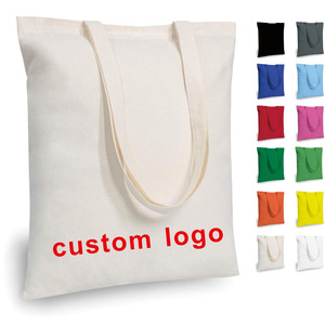 Tas Tote Kanvas Katun Polos 6oz Cocok untuk DIY, Iklan, Promosi, Hadiah, Cetak Logo Kustom, Dapat Digunakan Kembali - Product Image 1
