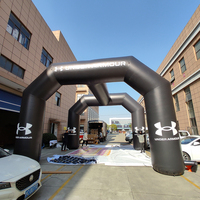 Puerta de arco deportiva inflable para exteriores personalizada, arcos de línea de inicio y meta de Material Oxford para publicidad y promoción
