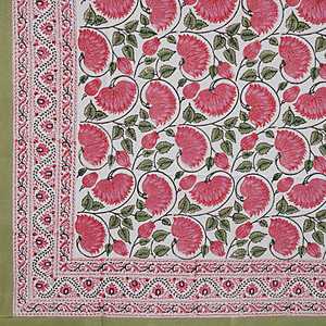 Indian Hand Block Printed 100% Cotton <b>Tablecloth</b> Cover, Custom Size Table Cover Home Hotel Wedding Decor Covers - Product Image 4