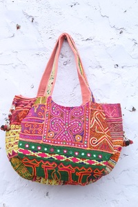 Bolso Tote Banjara Vintage, Bolso de Hombro Bordado a Mano con Flores, Gran Capacidad, Forro de Algodón Ligero - Product Image 3